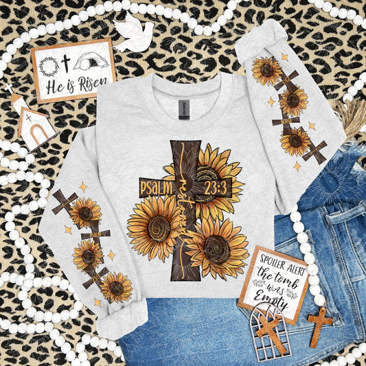 Sunflower Cross Restored W/Sleeve