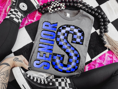 School Grades Blue Checkered