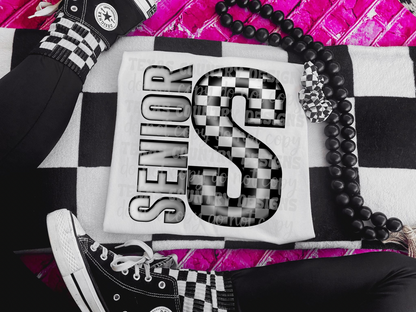 School Grades Gray Checkered