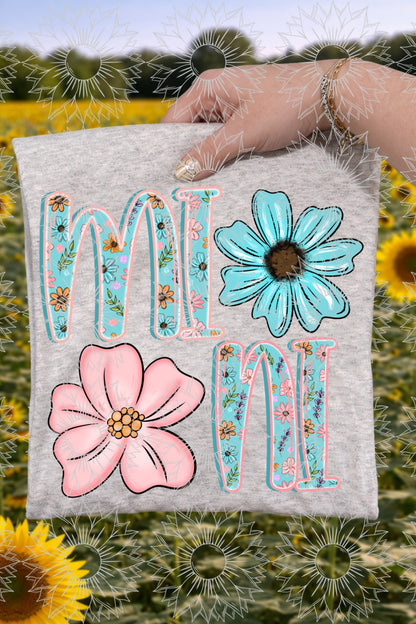 Blue & Pink Floral Mama & Mini