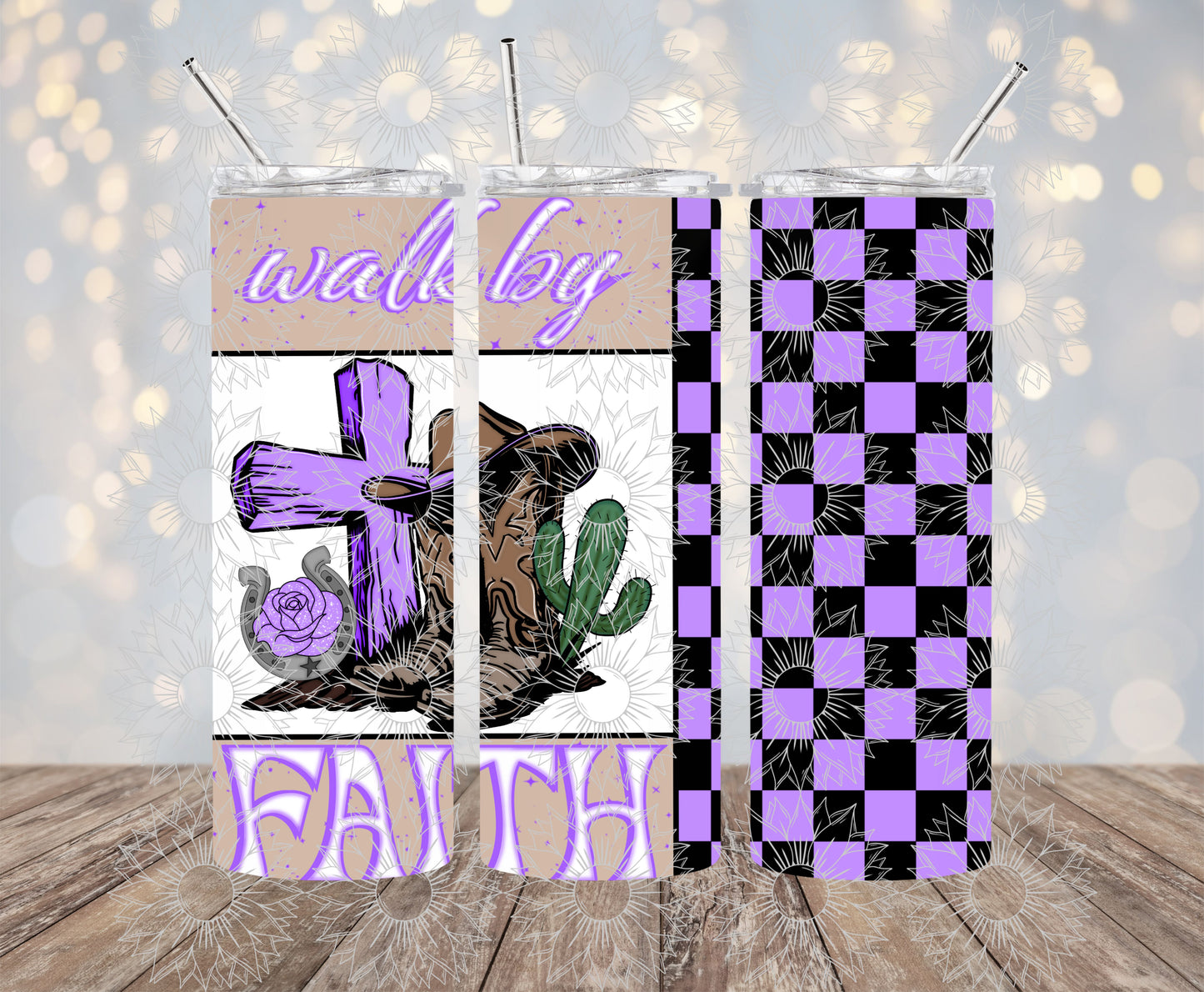 Walk By Faith 20OZ Purple