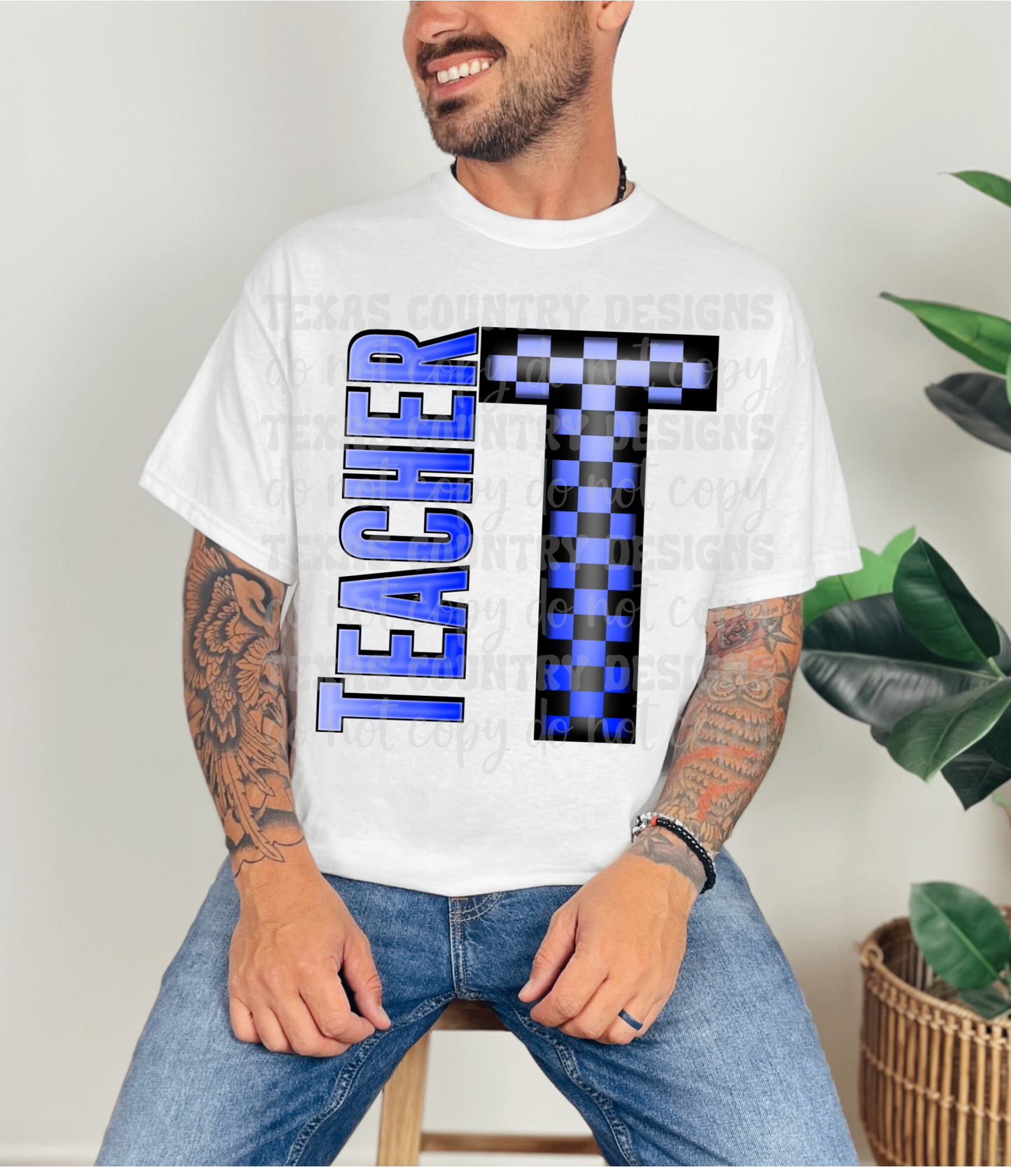 School Grades Blue Checkered