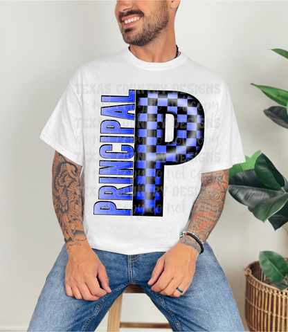 School Grades Blue Checkered