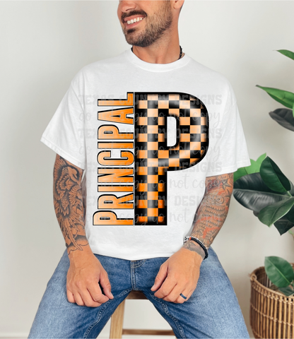 School Grades Orange Checkered