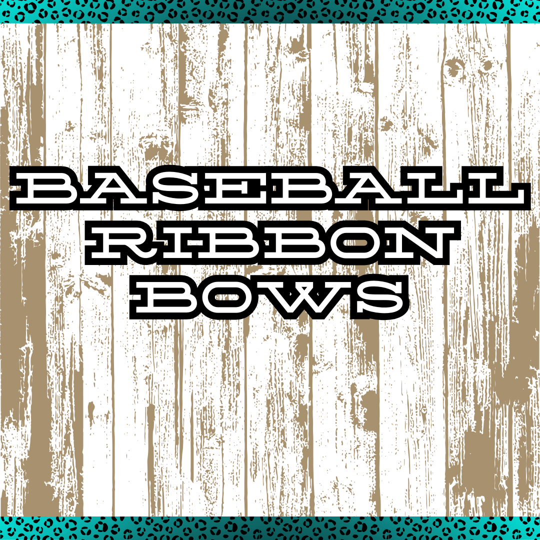 Baseball Ribbon Bows