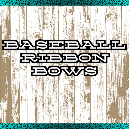Baseball Ribbon Bows