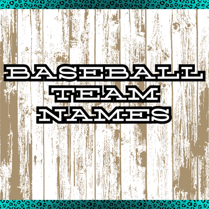 Baseball Team Names